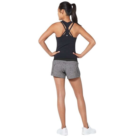 Lululemon Run Times Mid-Rise Short 4" *Heather Lux Multi Black - Picture 9 of 9